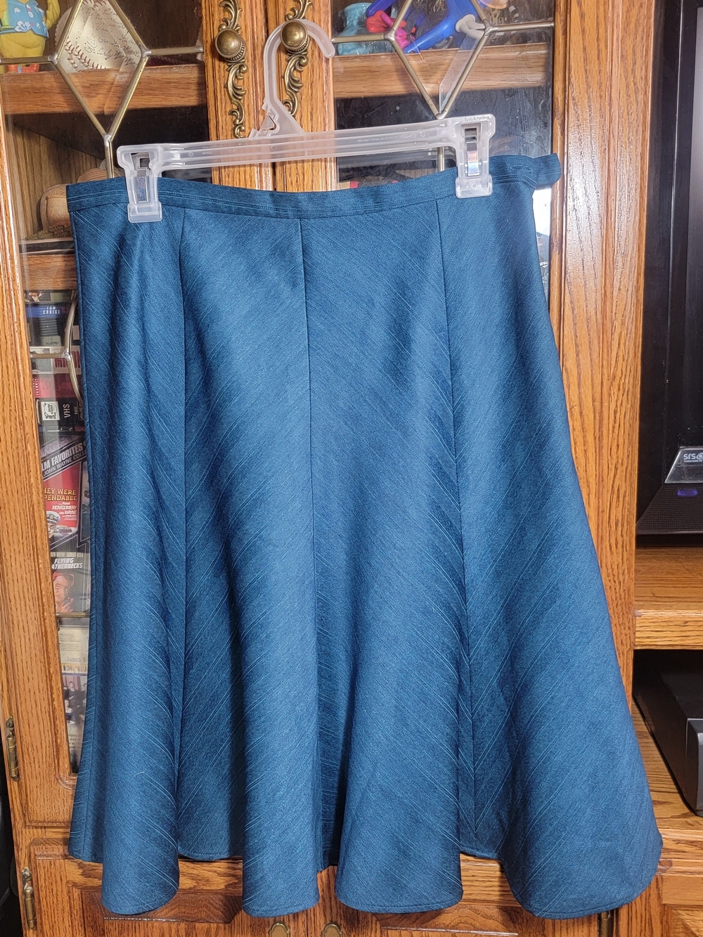 Tailor B. Moss Teal Circle Midi Skirt Size 10